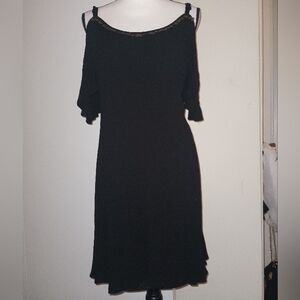 Torrid Elegant Black Cold-Shoulder Dress Size 2/16